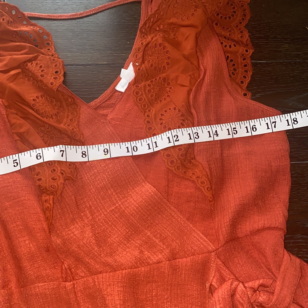 SOLD Twine and String Woman Orange Blouse/Top size M - Picture 11 of 12